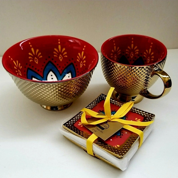🎁Great Gift Idea🎁 Chinese Bowl w/ Coaster Set - Picture 1 of 4